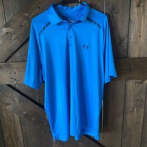Bright blue under Armour heat gear polo